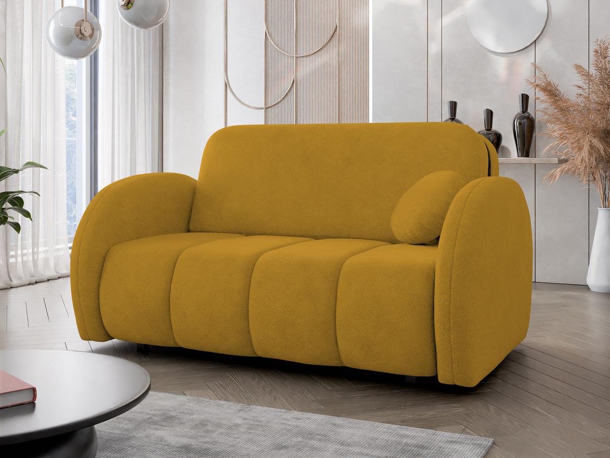SCHLAFSOFA Viva Comfy III - Gelb/Schwarz, Holz/Textil (152/85/103cm) - MIRJAN24