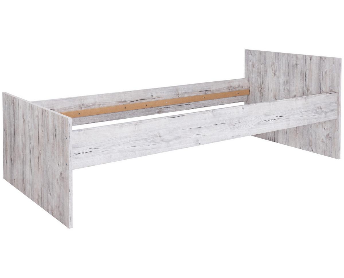 JUGENDBETT Bente 120 x 200 cm - Eichefarben/Weiß, Holzwerkstoff (120/200cm) - arthur berndt