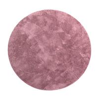 KURZFLORTEPPICH, einfarbig, aus Polyester, Altrosa, Ø 120 cm - Rosa, Textil (120/120cm) - KADIMA DESIGN