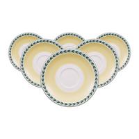 CAFÉ AU LAIT UNTERTASSEN French Garden weiß-bunt ø 19,5 cm 6er Set - Multicolor/Weiß, Keramik (19.5cm) - Villeroy & Boch