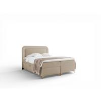 BOXBETT Willow - Beige, Holzwerkstoff/Textil (160/200cm) - Fun Möbel