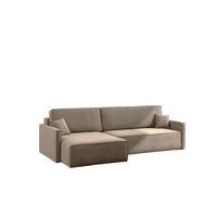 ECKSOFA Louis Salvador - Hellbraun, Holzwerkstoff/Textil (250/142cm) - Fun Möbel