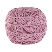 POUF Rosa 40/40/40 cm Kayseri - Pink, Naturmaterialien/Textil (40/40/40cm) - Beliani