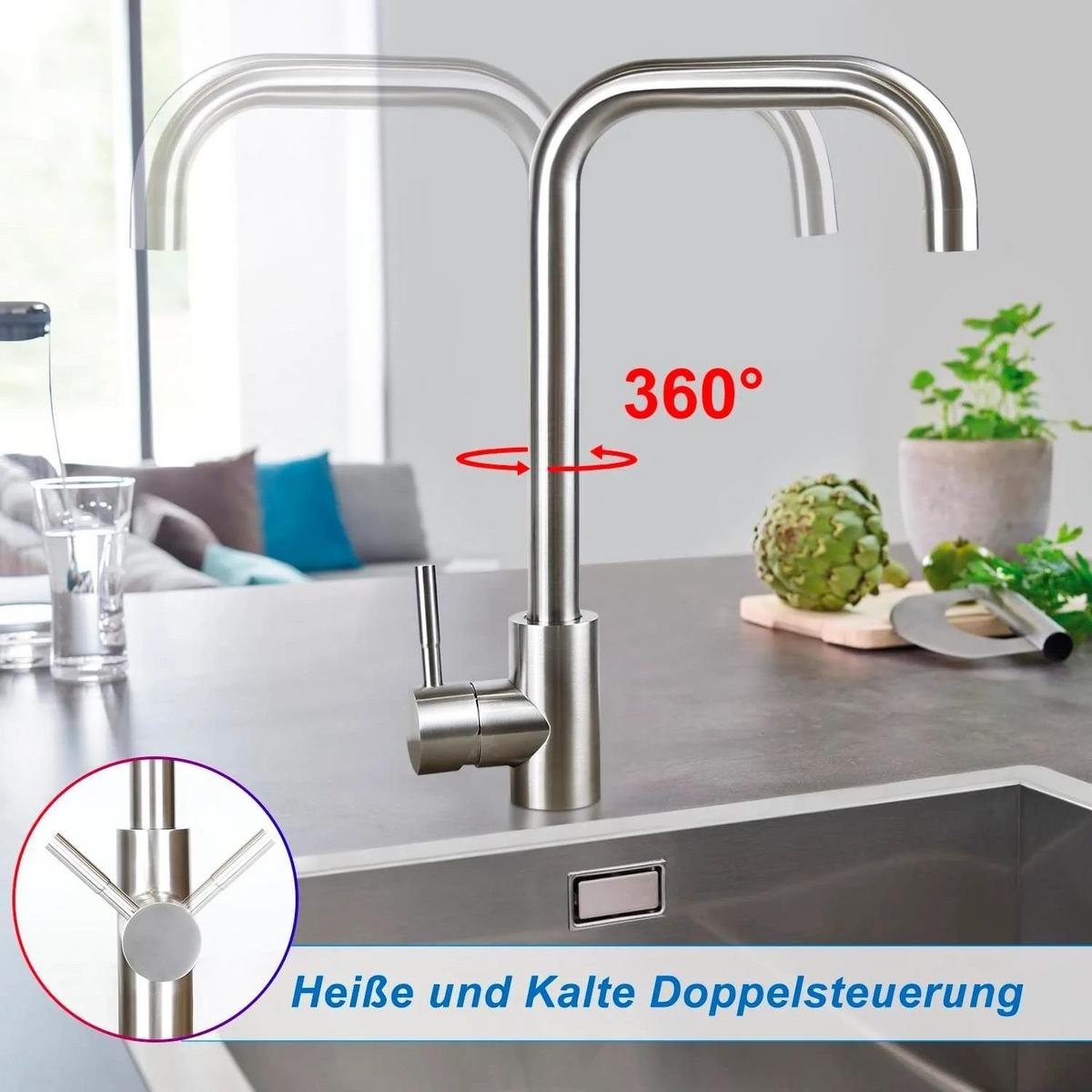 KÜCHENARMATUR SOPHIA 22/6/34 cm - Silberfarben, Metall (6/34/22cm) - Nettlife