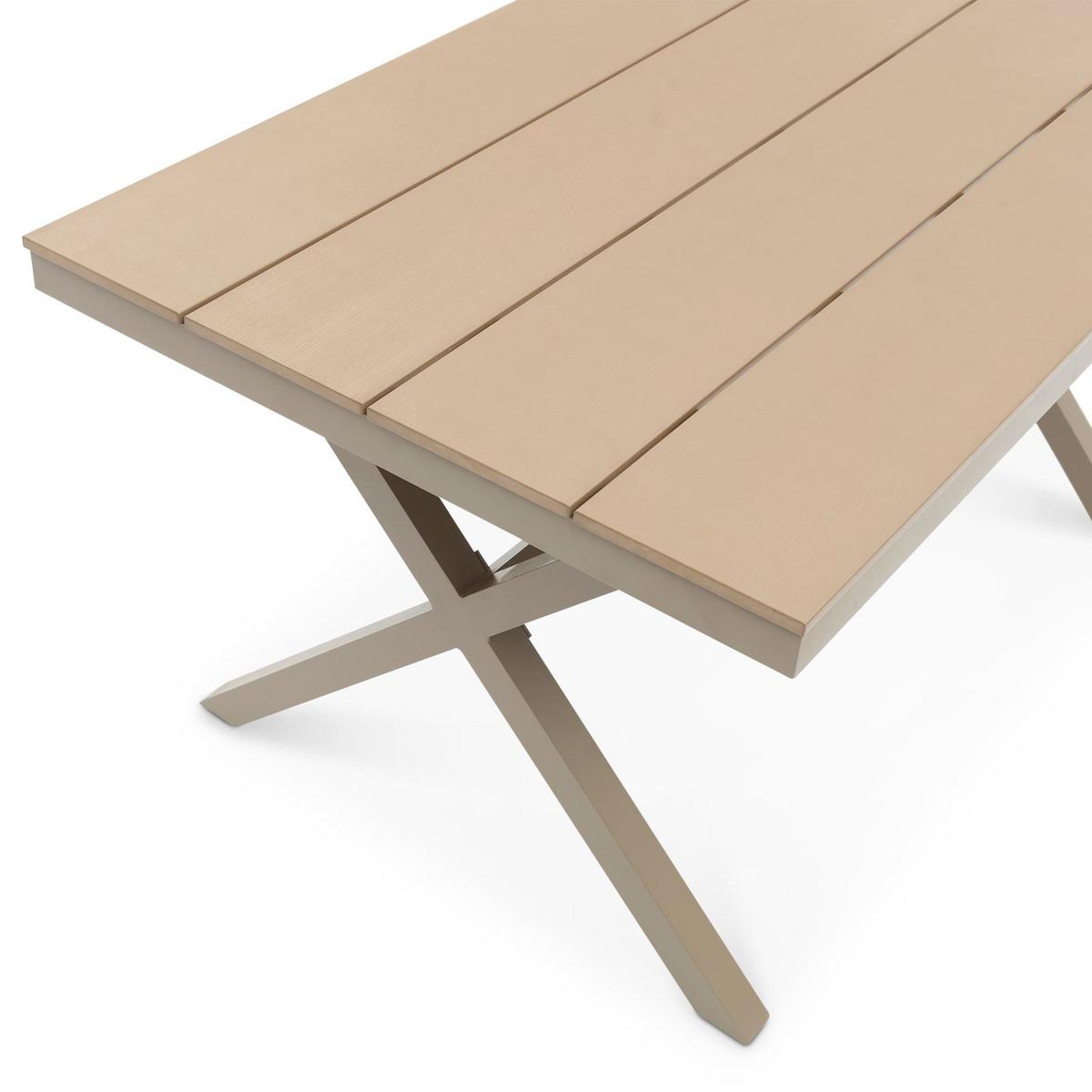 GARTENTISCH ISOLA - Hellbraun, Metall (89/150/76cm) - IDIMEX