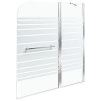 BADEWANNENAUFSATZ 140/120 cm Silber Tuapi - Transparent/Silberfarben, Glas (120/140cm) - Beliani