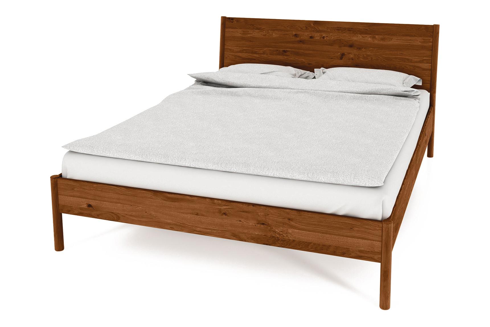 BETTGESTELL INA 100x190 Wildeiche - Mokka, Holz (100/190cm) - byoak