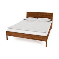 BETTGESTELL INA 120x190 Wildeiche - Mokka, Holz (120/190cm) - byoak