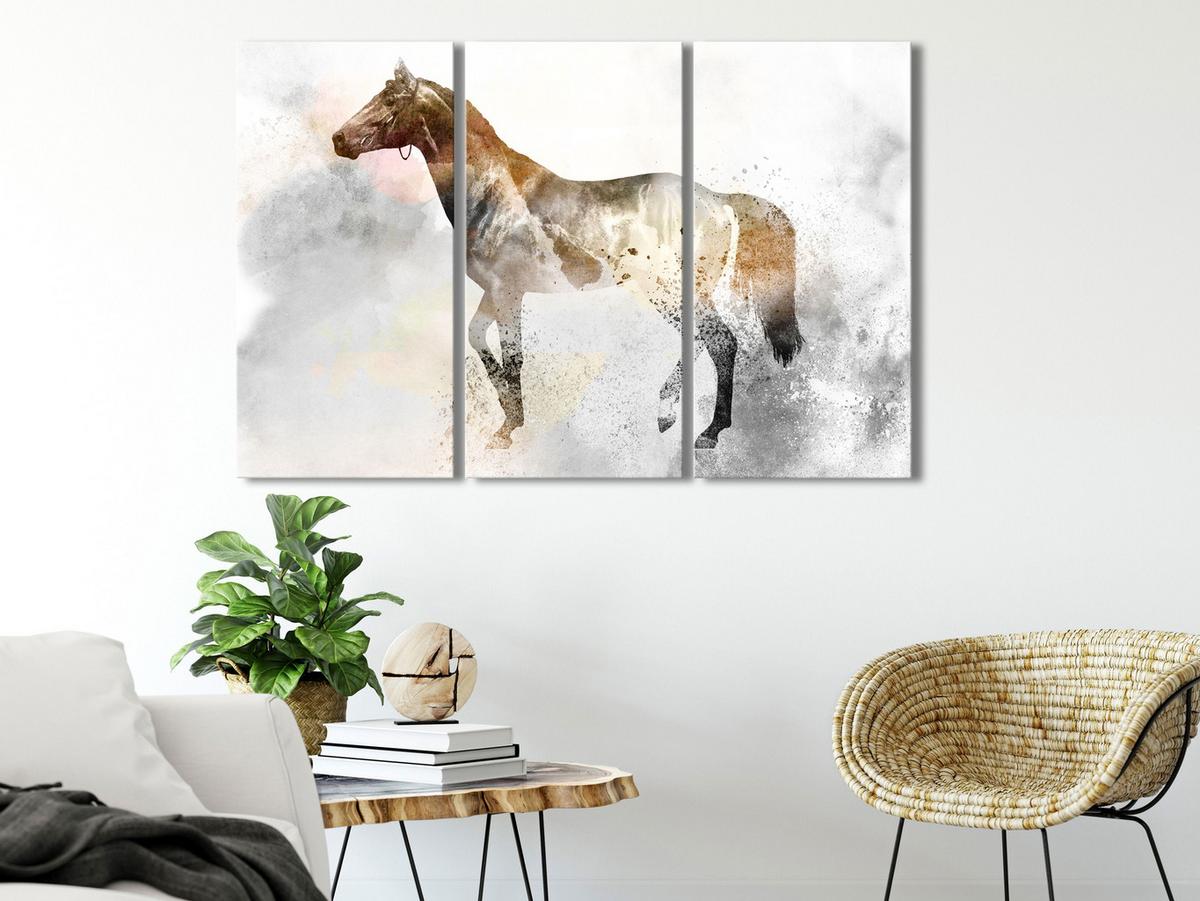 KUNSTDRUCK Grau 120/80 cm - Braun/Grau, Textil (120/80cm) - KUNSTLOFT