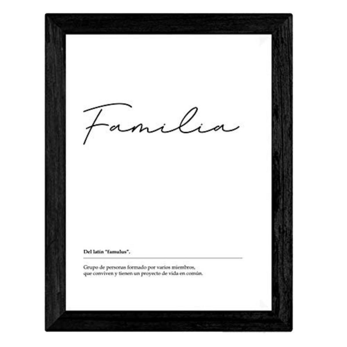 POSTER Set mit 4 schwarzweiß Definitionen von mein Haus A3 Rahmenlos - Klar, Papier (29.7/3cm) - Nacnic