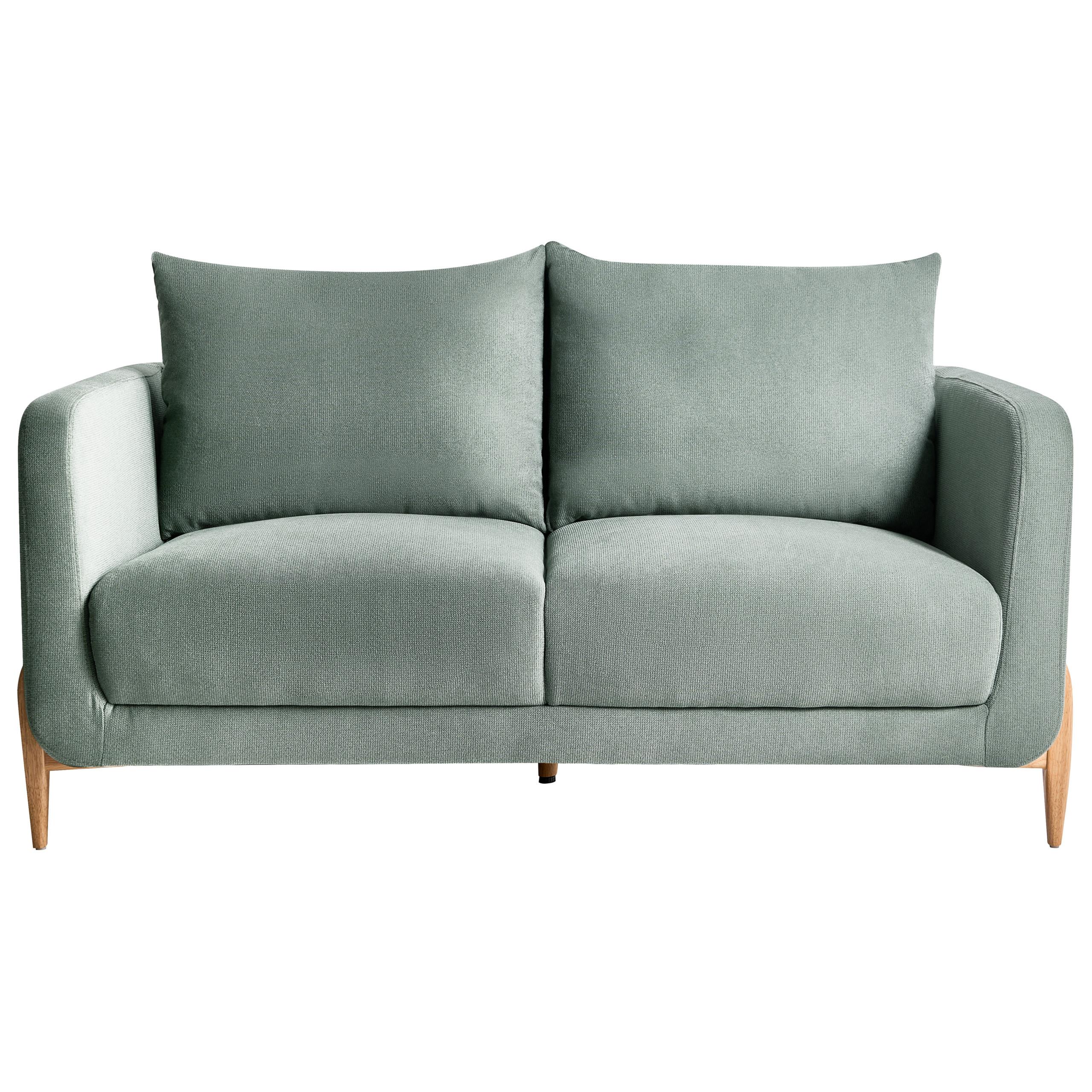 2-SITZER-SOFA Hellgrün Gimo - Hellbraun, Textil (149/83/80cm) - Beliani