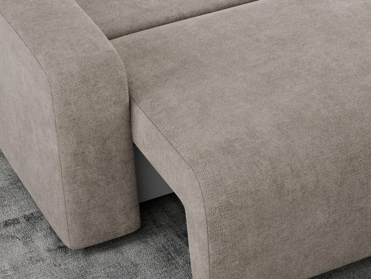 ECKSOFA ARGOS Beige Struktur - Beige/Schwarz, Kunststoff/Textil (245/150cm) - MKS