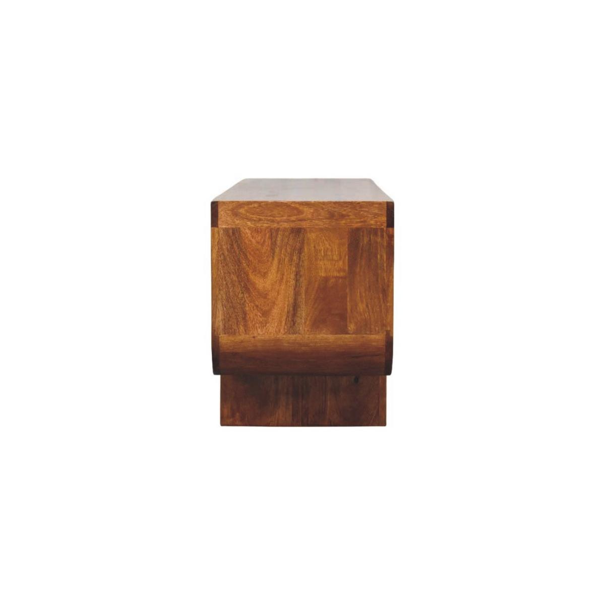MEDIENMÖBEL Rich-Kastanien-Finish, 3 Regal-Einheiten, Braun - Dunkelbraun, Holz (35/50/120cm) - Artisan Furniture