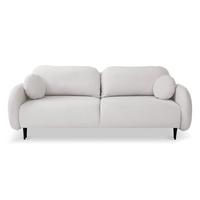 SCHLAFSOFA Bafra Creme Velours - Creme/Schwarz, Holz/Textil (232/92/102cm) - Selsey