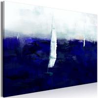 KUNSTDRUCK Blau 60/40 cm - Blau/Weiß, Textil (60/40cm) - KUNSTLOFT