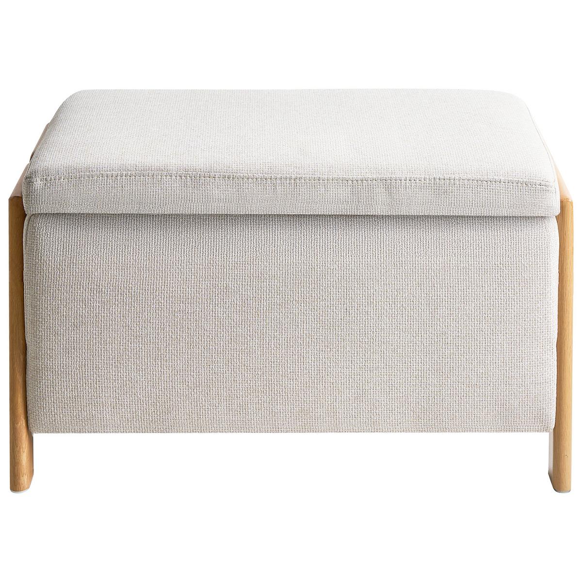SITZBANK Beige Edland - Beige/Braun, Textil (75/44/43cm) - Beliani