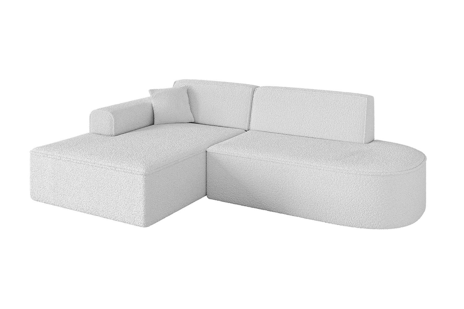ECKSOFA Ottomane Links IREA-L1-v3 - 232x165x77 cm Weiß - Weiß, Holzwerkstoff/Textil (232/165cm) - ALTDECOR