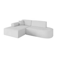 ECKSOFA Ottomane Links IREA-L1-v3 - 232x165x77 cm Weiß - Weiß, Holzwerkstoff/Textil (232/165cm) - ALTDECOR