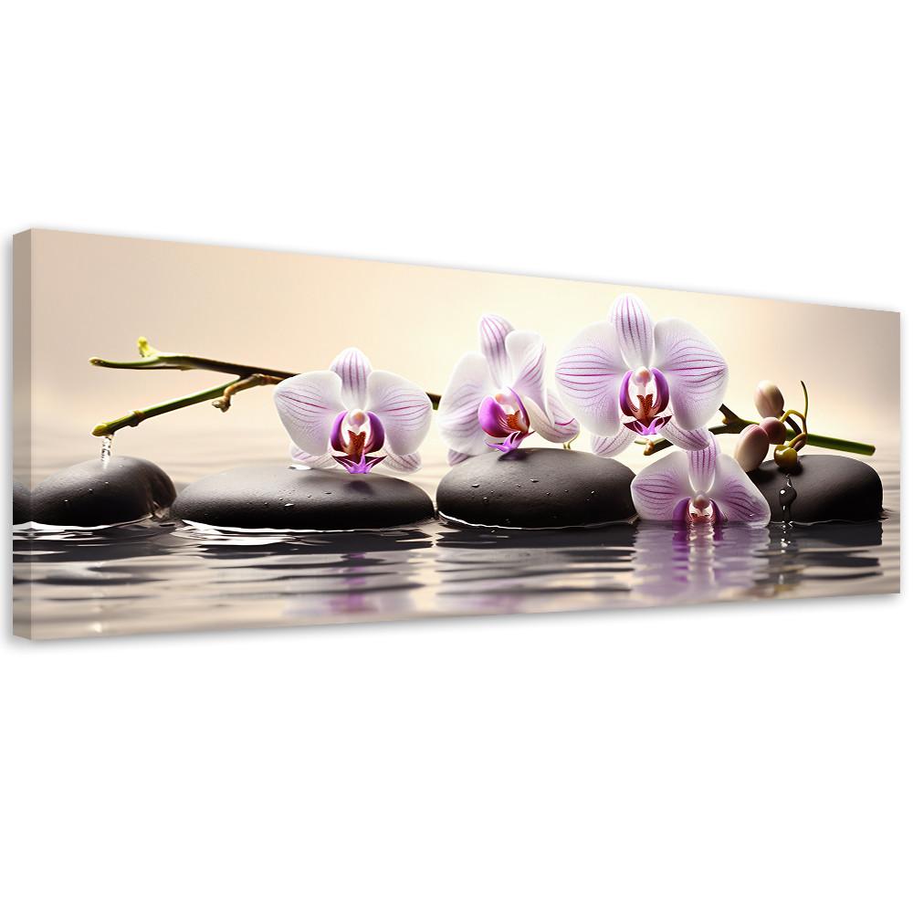 WANDBILD orientalische orchideen - Pink, Textil (90/30cm) - Feeby