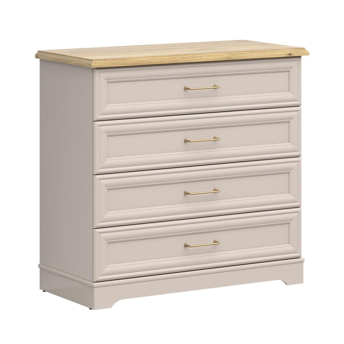 KOMMODE Perle Kaschmir - Beige, Holzwerkstoff (94/89/44cm) - Petits-meubles