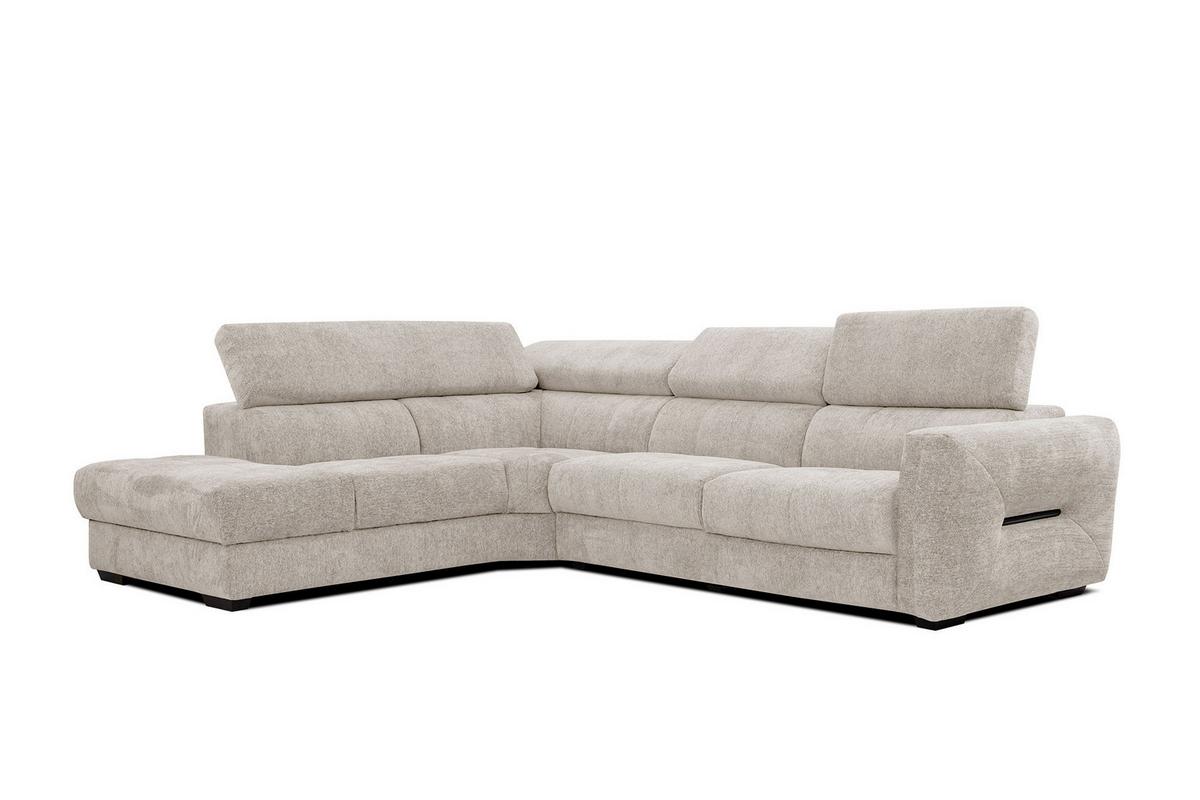 ECKSOFA CALVERA 5-Sitzer, ecru - Ecru, Holzwerkstoff/Textil (239/298cm) - Wozimo