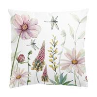 DEKOKISSEN Libellen im Blumenrausch 40/40 cm - Rosa, Textil (40/40/10cm) - Bilderwelten