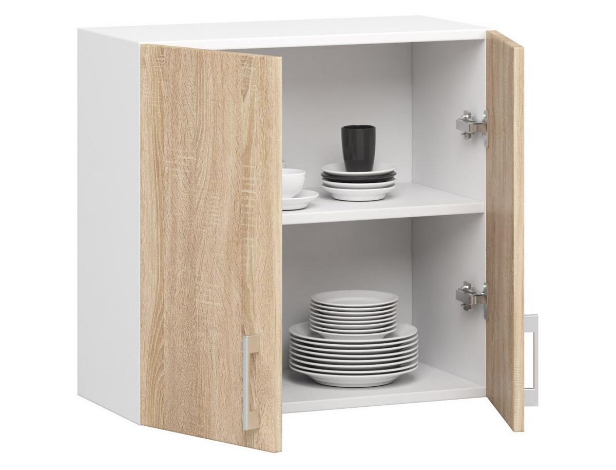 HÄNGESCHRANK Weiß, Eiche Sonoma 58/60/30,5 - Weiß/Eiche Artisan, Holzwerkstoff (60/58/30.5cm) - RAUMHIRSCH FURNITURE