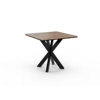 ESSTISCH RASKO 90 x 90 x 73,5 cm - Eiche Wotan/Schwarz, Holz (90/90/73.5cm) - MASSENO