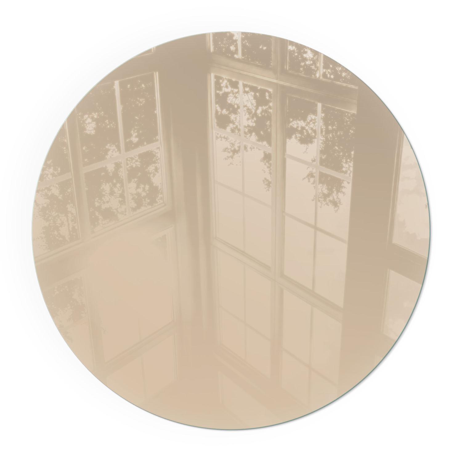 GLASPLATTE für Kamin Ø 80 cm - Gelb, Glas (80/80/0.4cm) - TULUP