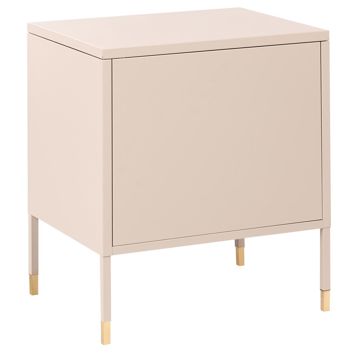 NACHTTISCH Metall Beige Ossett - Beige/Goldfarben, Metall - Beliani