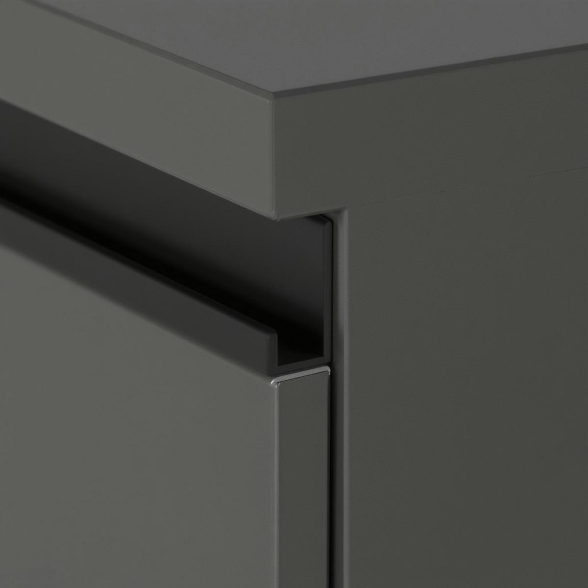 BÜROMÖBEL Set 2-teilig | Schreibtisch 140x80cm & Rollcontainer Graphit | Einstellbar 68-91 cm & Soft-Close - Schwarz, Holzwerkstoff/Metall (80/195/91cm) - KADIMA DESIGN