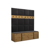 GARDEROBEN-SET Orion V - Anthrazit/Eiche Artisan, Holzwerkstoff/Kunststoff (168/186/46cm) - MIRJAN24