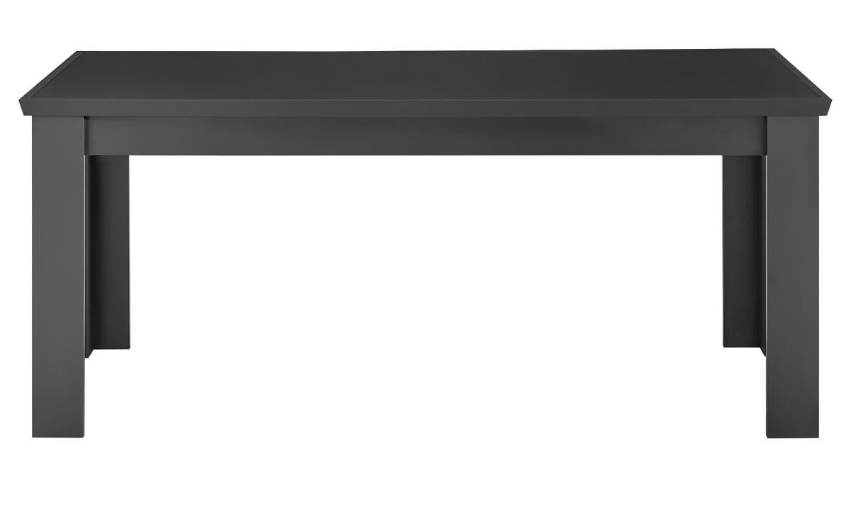 ESSTISCH schwarz matt 180 x 90 cm, Esszimmer Tisch Landhaus-Stil - Schwarz, Holzwerkstoff/Metall (180/77/90cm) - Furn.Design