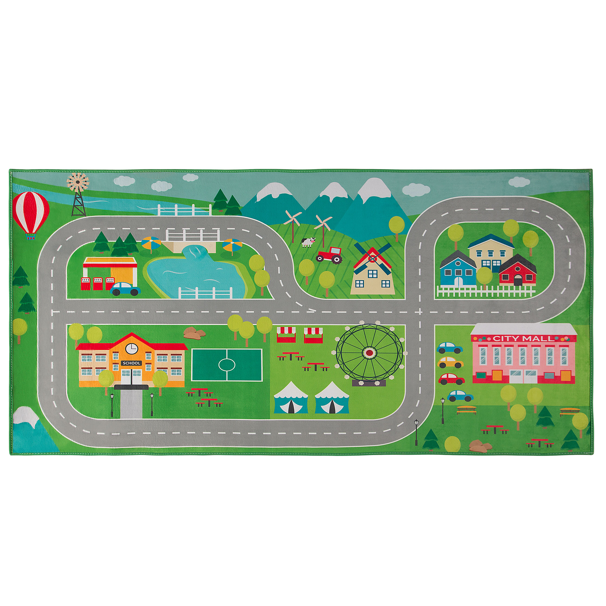 KINDERTEPPICH Seben 150/80 cm - Grün, Kunststoff (80/150cm) - Beliani