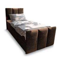 BOXBETT LAGO 100 100x200 cm mit Matratze und Topper - Braun - Braun, Holz (100/200cm) - MASSENO