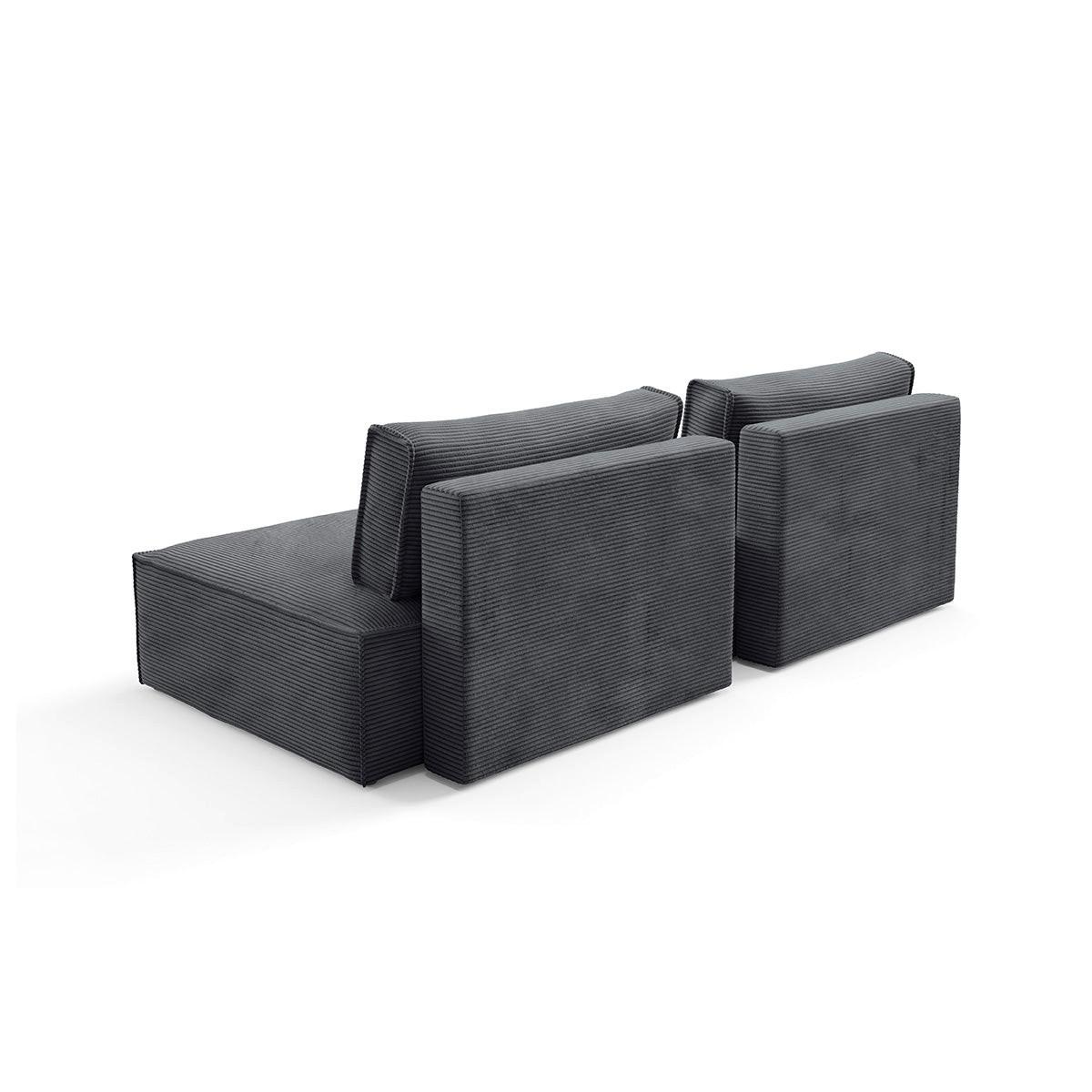 ECKSOFA Georgia Grau - Grau, Holz (236/148cm) - Petits-meubles