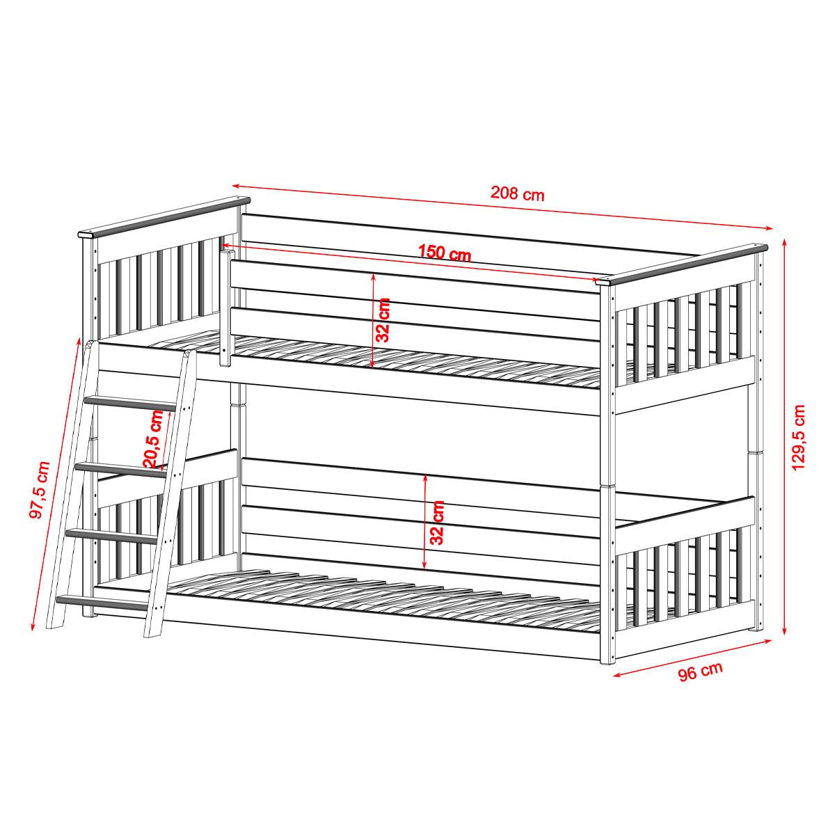 BETT 90/200 Timeo Weiß - Weiß, Holzwerkstoff (90/200cm) - Petits-meubles