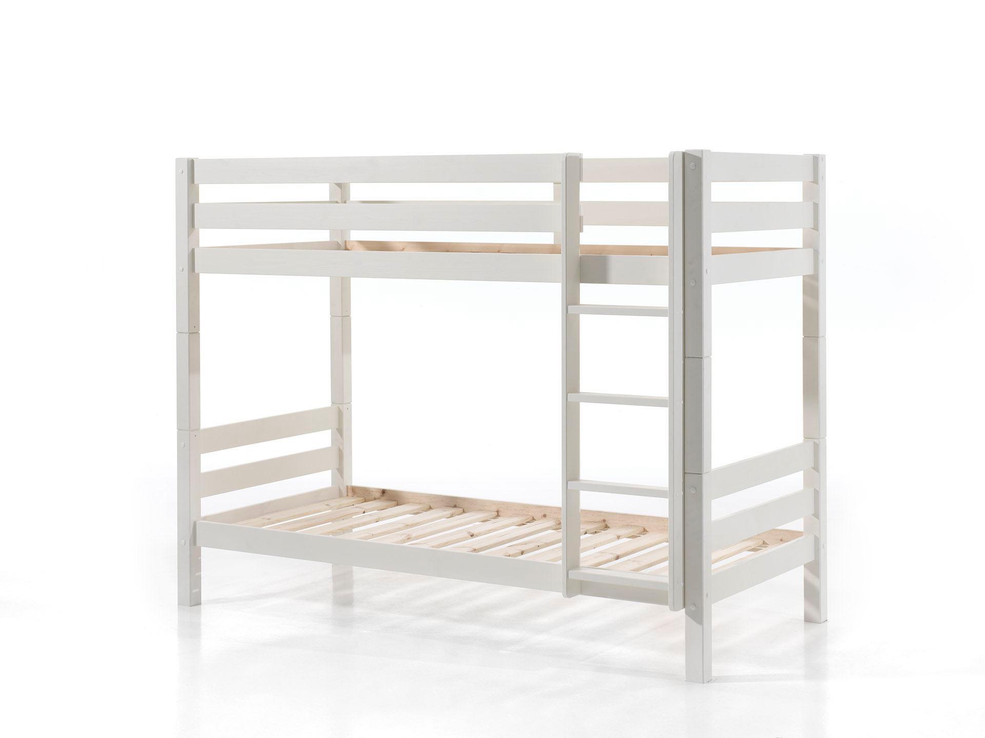 ETAGENBETT Karolina 210x161x105 aus Massivholz in Weiß - Weiß, Holz (90/200cm) - 58aufmkessel