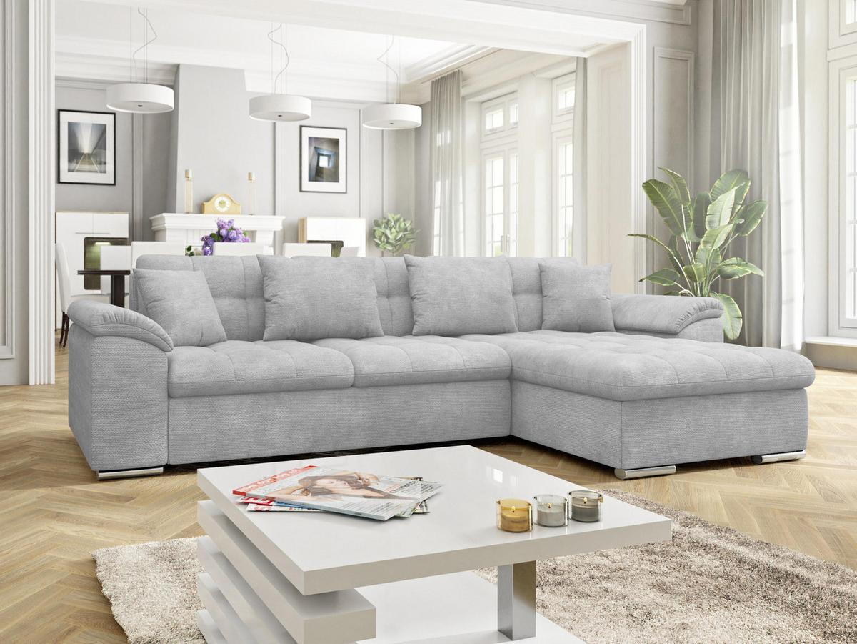 ECKSOFA Diana, Seite: Rechts - Hellgrau, Holz/Textil (280/160cm) - MIRJAN24
