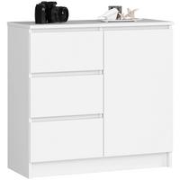 KOMMODE Weiß 77/80/35 - Weiß, Holzwerkstoff (80/77/35cm) - RAUMHIRSCH FURNITURE