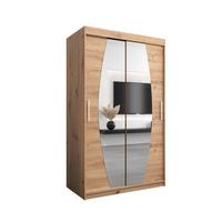 SCHWEBETÜRENSCHRANK 200/150/62 2-türig - Silberfarben/Eiche Artisan, Holz/Kunststoff (150/200/62cm) - MÖBEL KRYSPOL