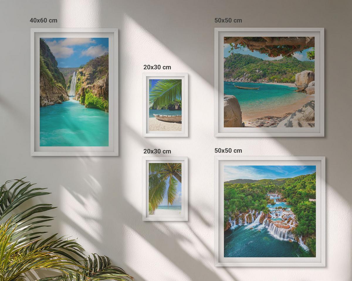 BILDER SET 5er Set - 50x50 cm & 20x30 cm & 40x60 cm Weißer Rahmen - Eiffels Straßenarchitektur - Weiß, Kunststoff (40/60cm) - TULUP
