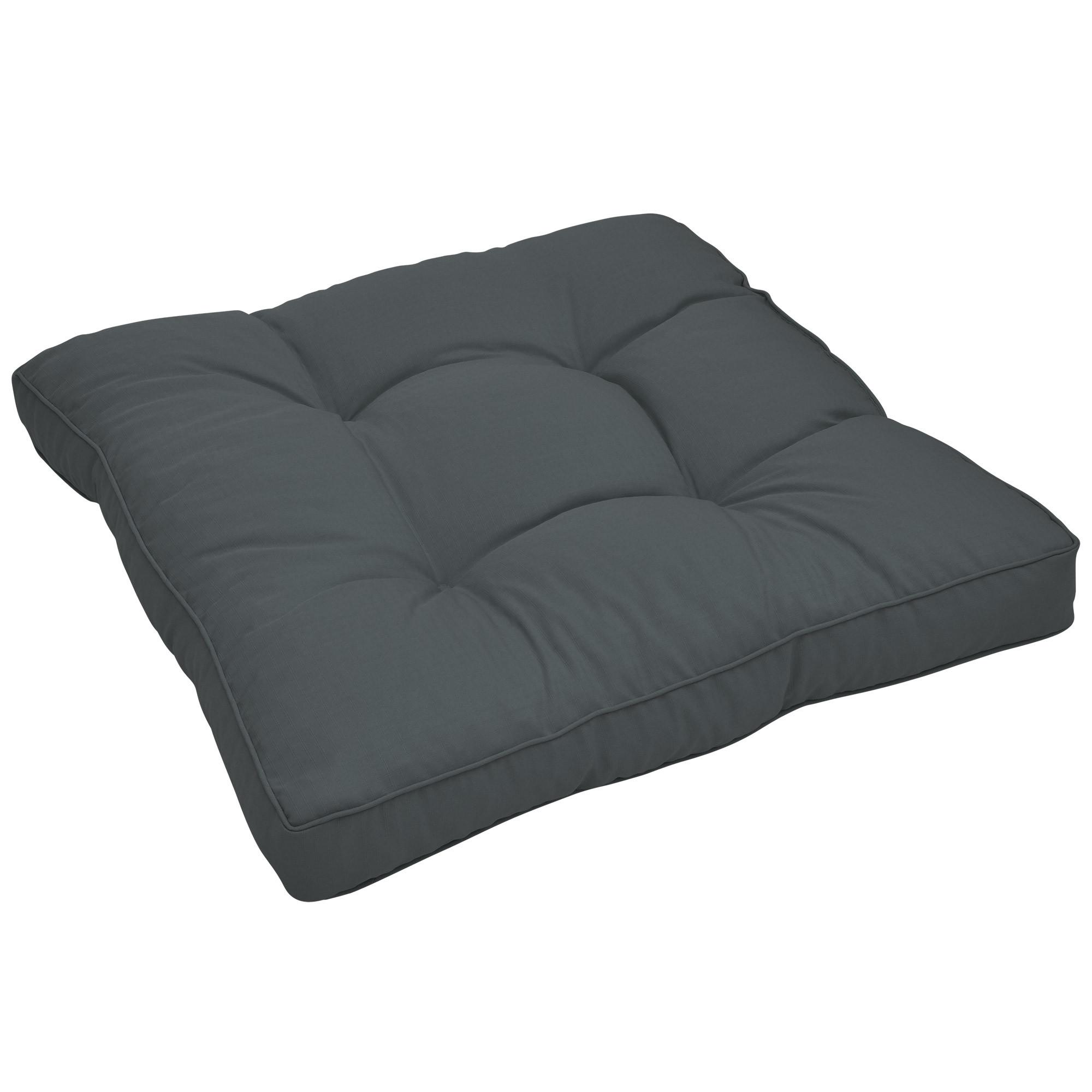 LOUNGEKISSEN Xluna Sitz 60/60/10 cm Graphitgrau - Grau, Textil (60/60/10cm) - Beautissu 