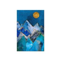 KUNSTDRUCK Blau 40/60 cm - Blau/Goldfarben, Textil (40/60cm) - KUNSTLOFT