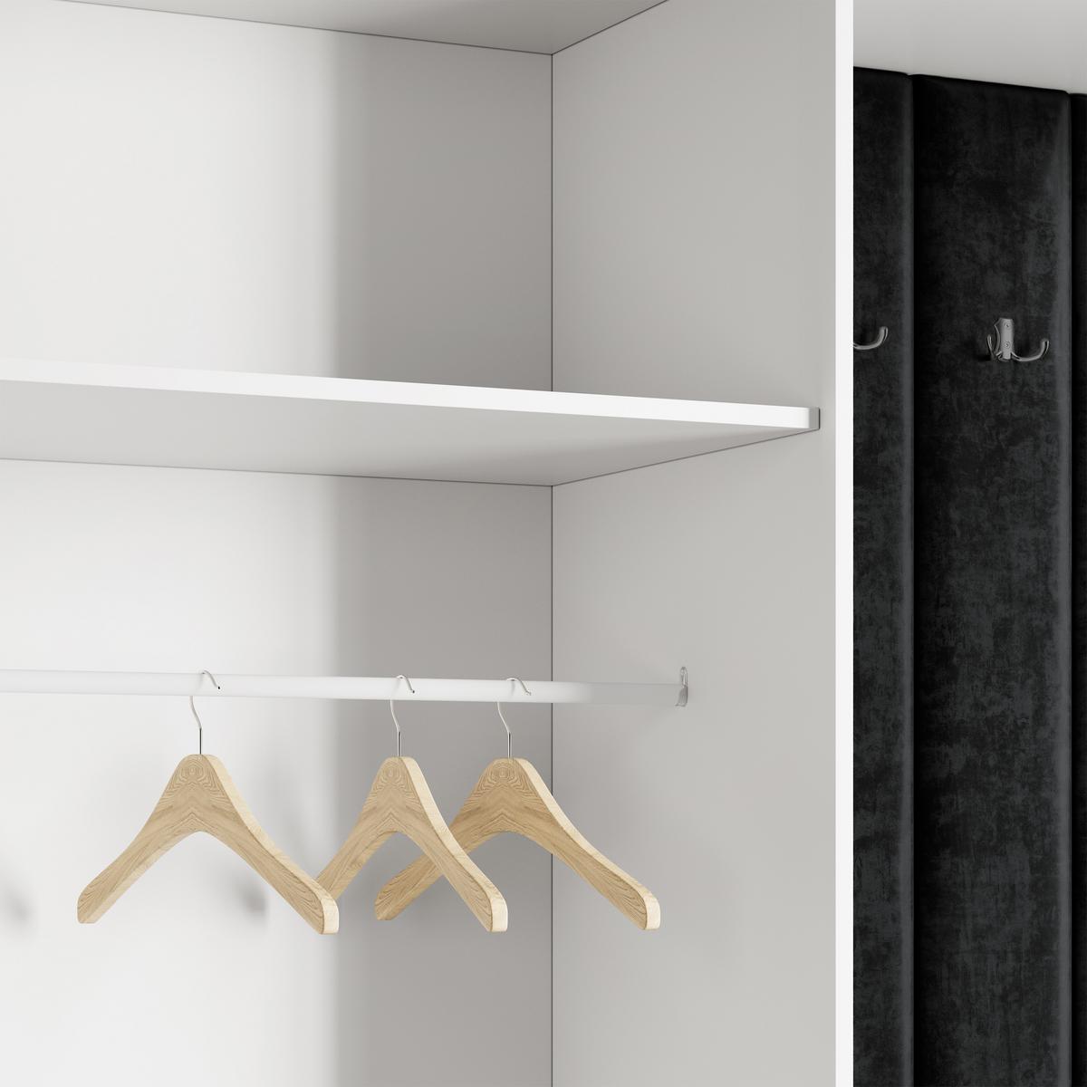 GARDEROBENSCHRANK REMA 180/240/60 cm Modern Eichefarben - Eichefarben/Schwarz, Holzwerkstoff (180/240/60cm) - MASSENO