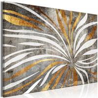 KUNSTDRUCK Grau 60/40 cm - Goldfarben/Grau, Textil (60/40cm) - KUNSTLOFT
