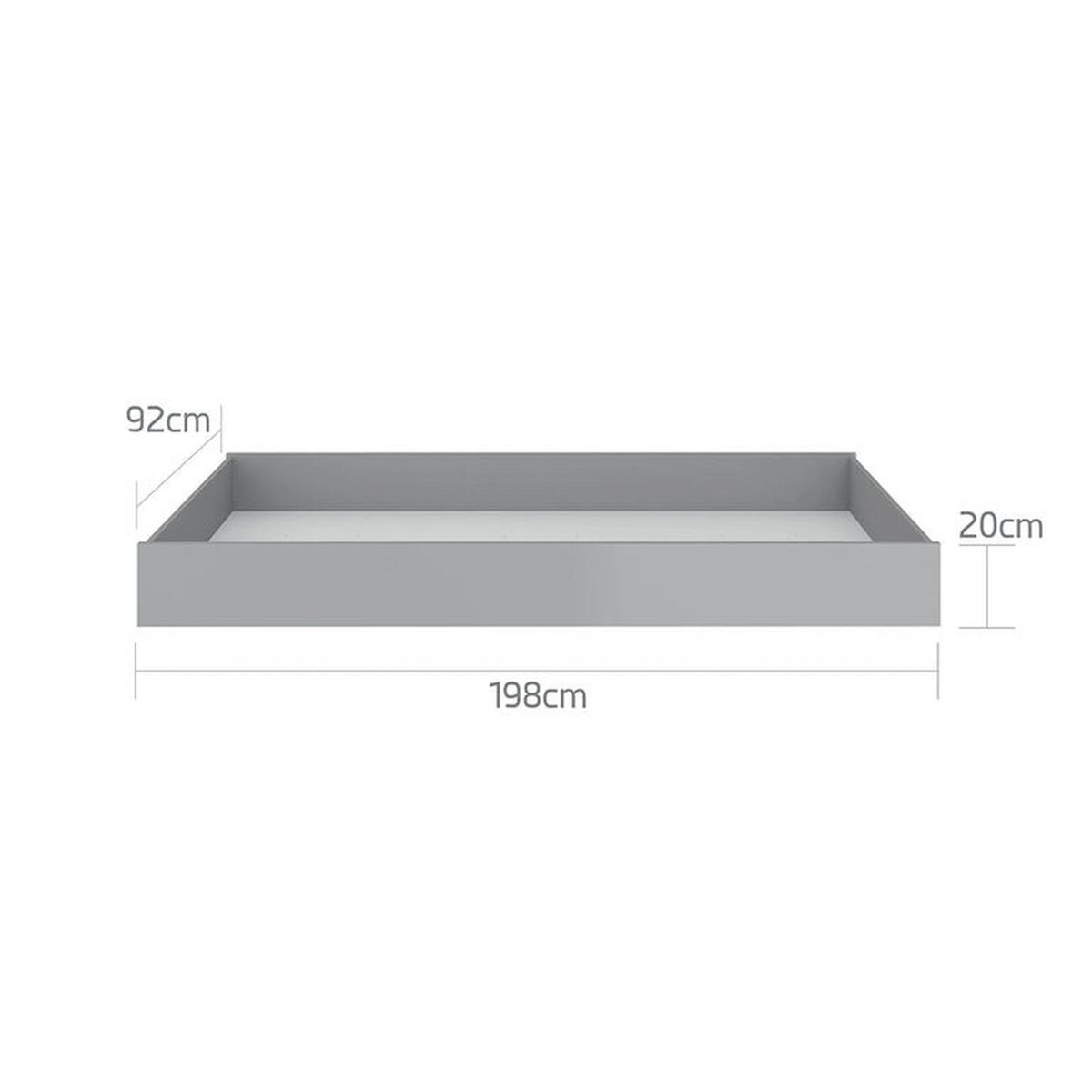 BETT 90/200 Grau - Grau, Holzwerkstoff (90/200cm) - Petits-meubles