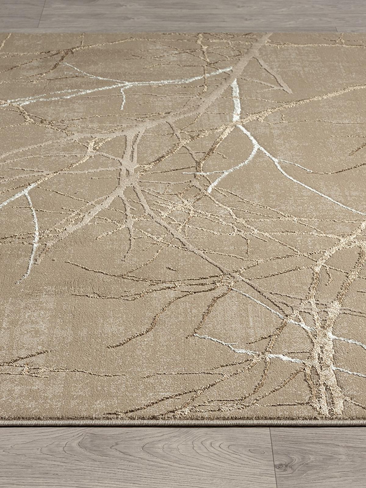 KURZFLORTEPPICH Abstrakt KAVALA Polyester Beige 200 x 290 cm - Beige, Textil (200/290cm) - KADIMA DESIGN