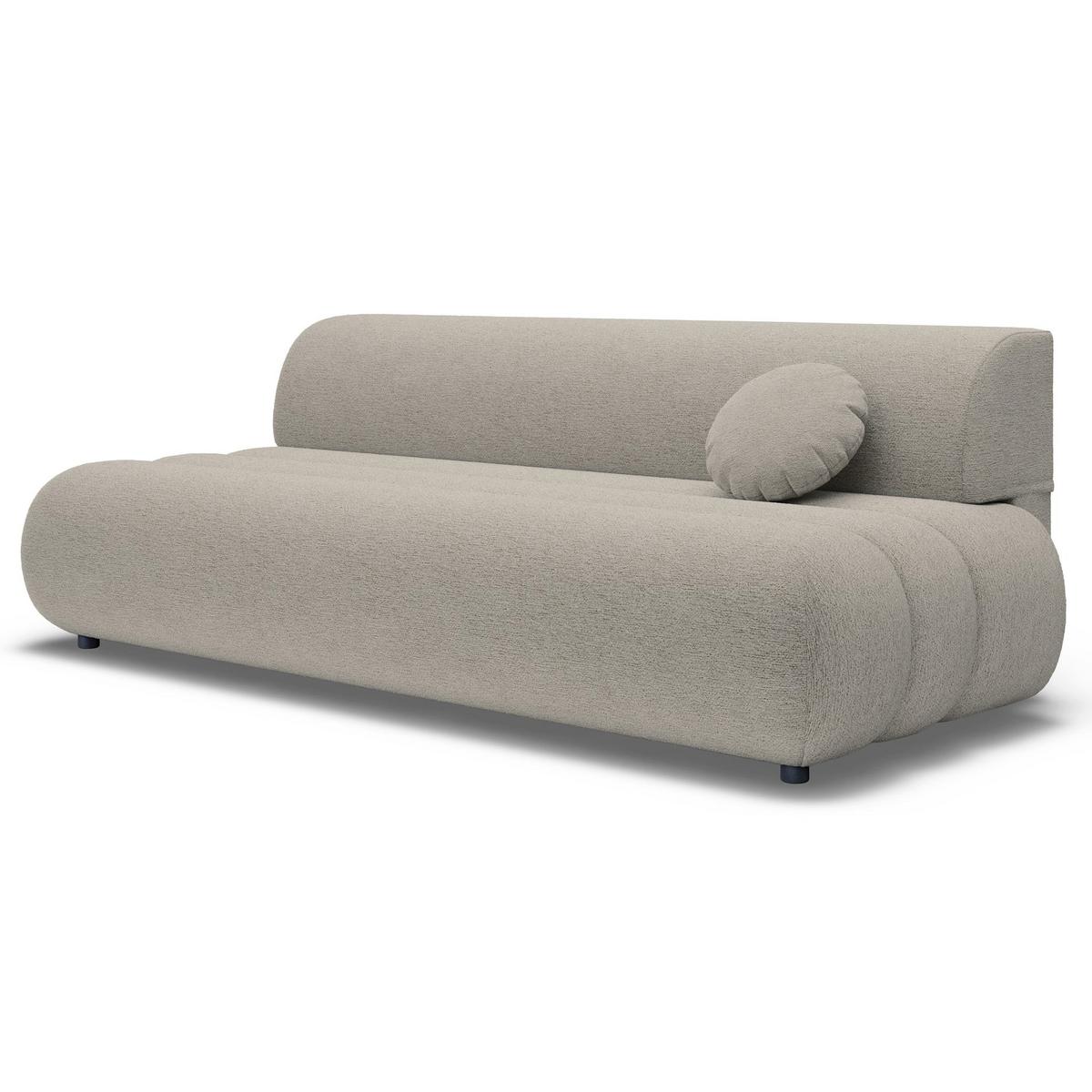 SCHLAFSOFA Arione 214 cm - Taupe/Schwarz, Kunststoff/Textil (214/74/104cm) - Selsey