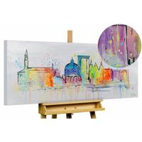 ACRYLBILD HANDGEMALT 120/60 cm - Grau, Holz/Textil (120/60cm) - KUNSTLOFT
